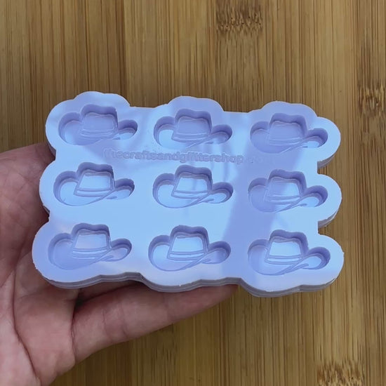 Cowboy Hat Silicone Mold with 9 cavities, made with Food Safe Silicone suitable for both food and craft projects