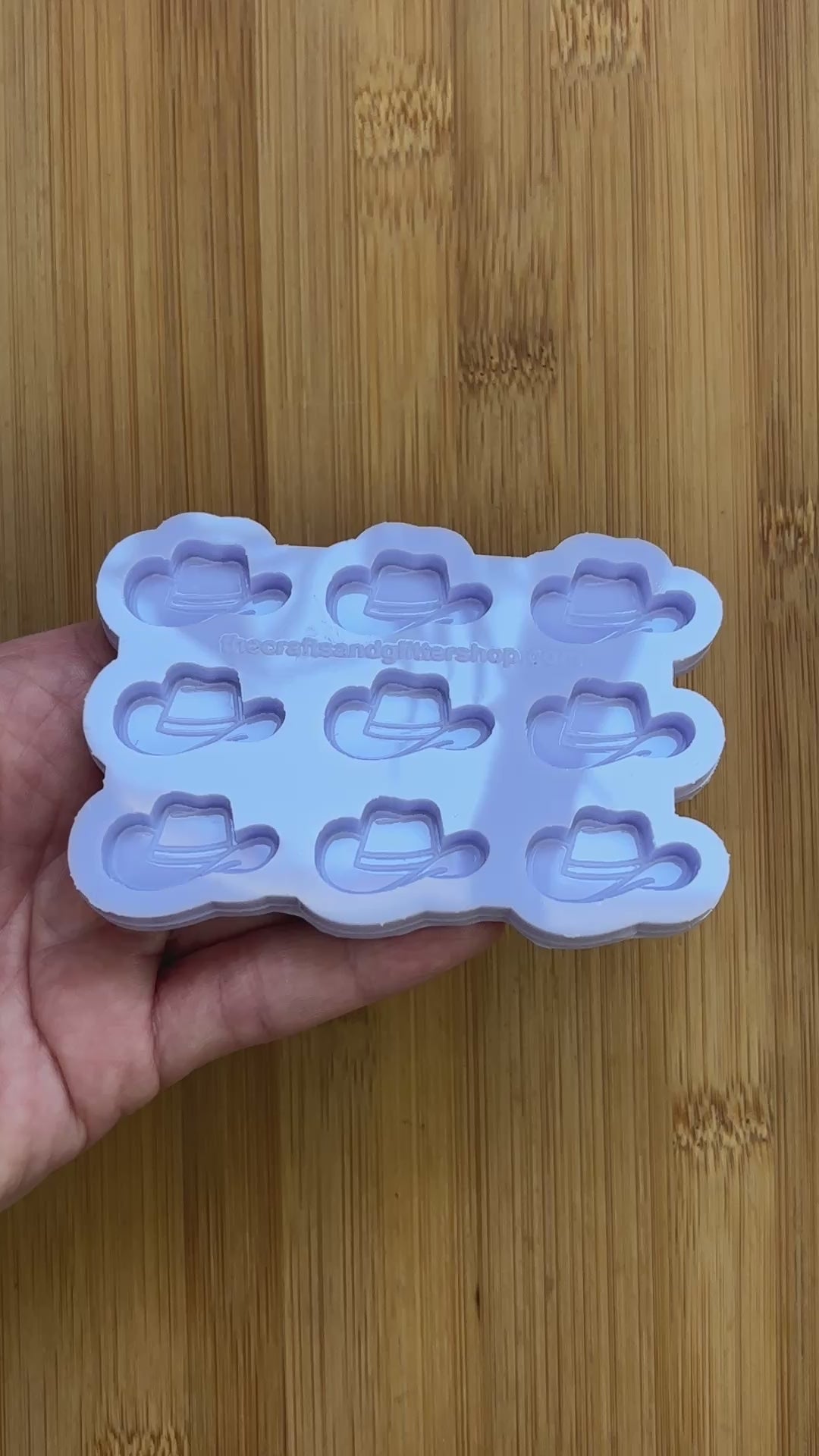Cowboy Hat Silicone Mold with 9 cavities, made with Food Safe Silicone suitable for both food and craft projects