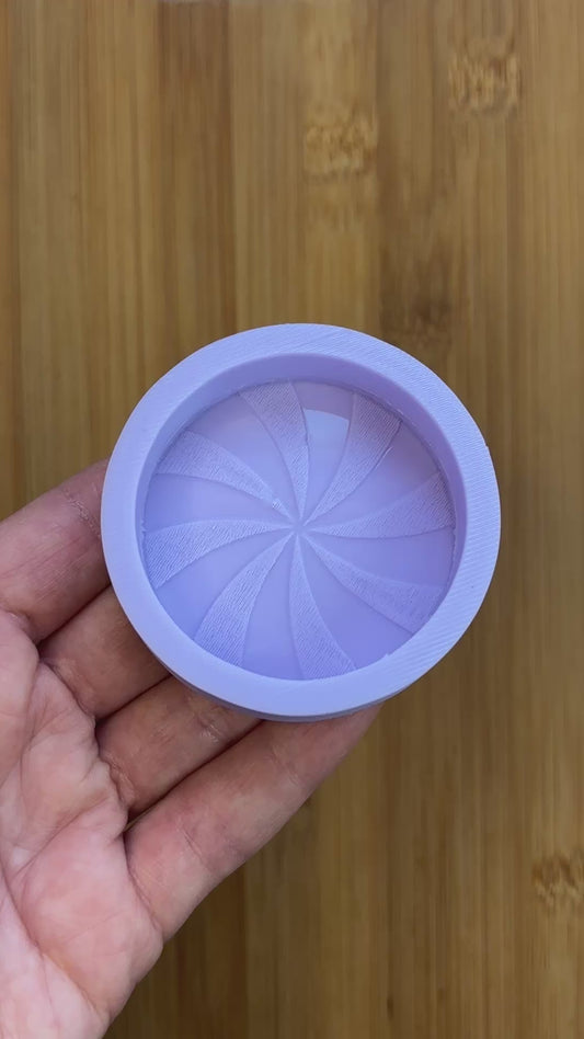 2 inch Peppermint Swirl Silicone Mold