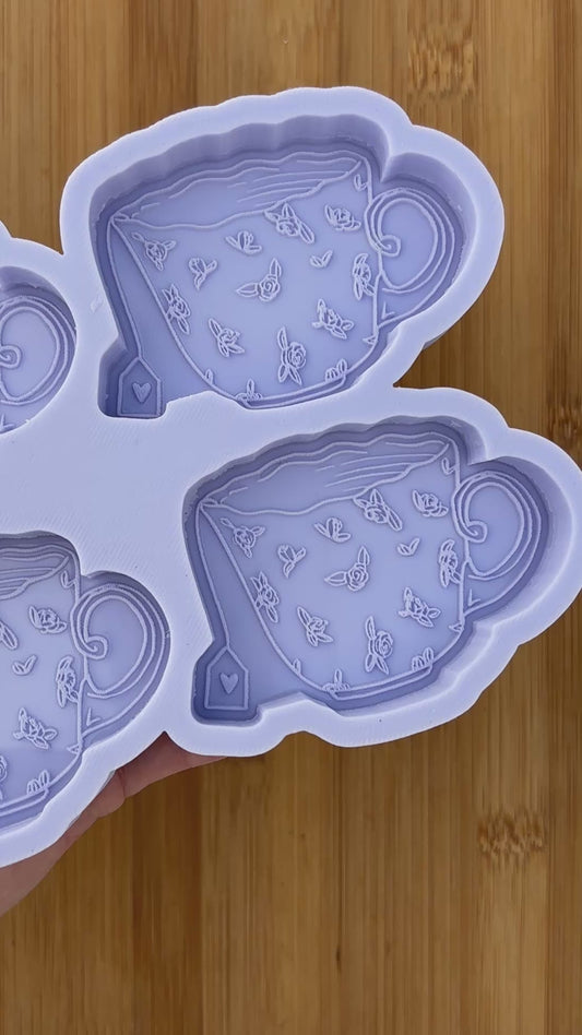 Floral Teacup Silicone Mold