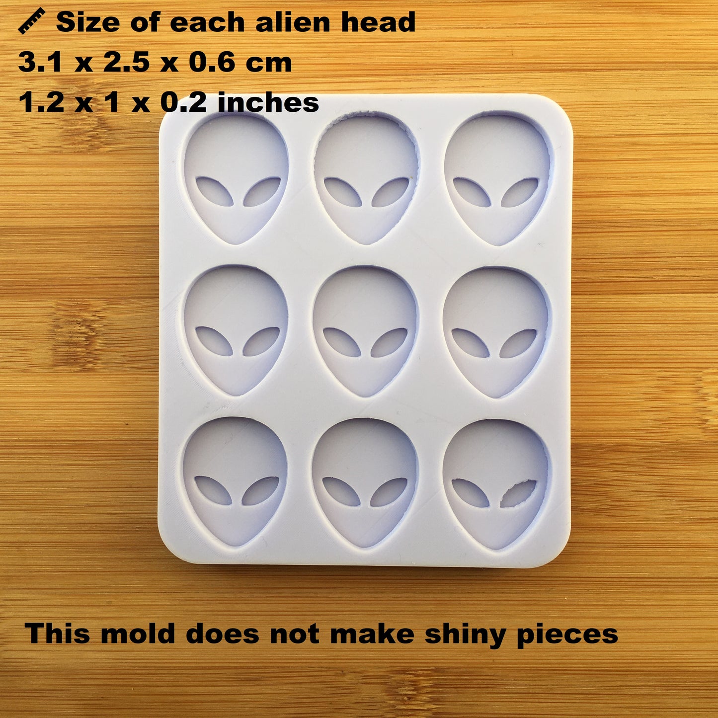 1" Alien Head Silicone Mold