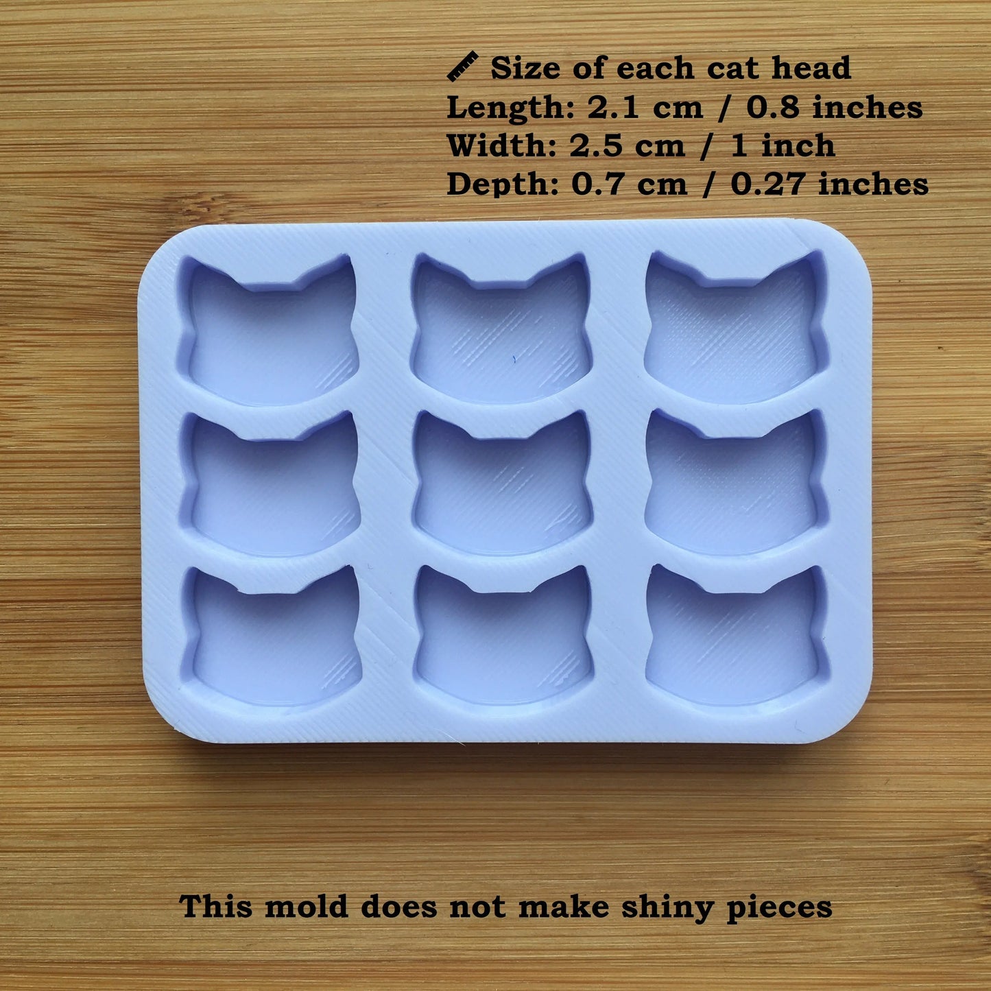 1 inch Cat Head Silicone Mold - The Crafts and Glitter Shop