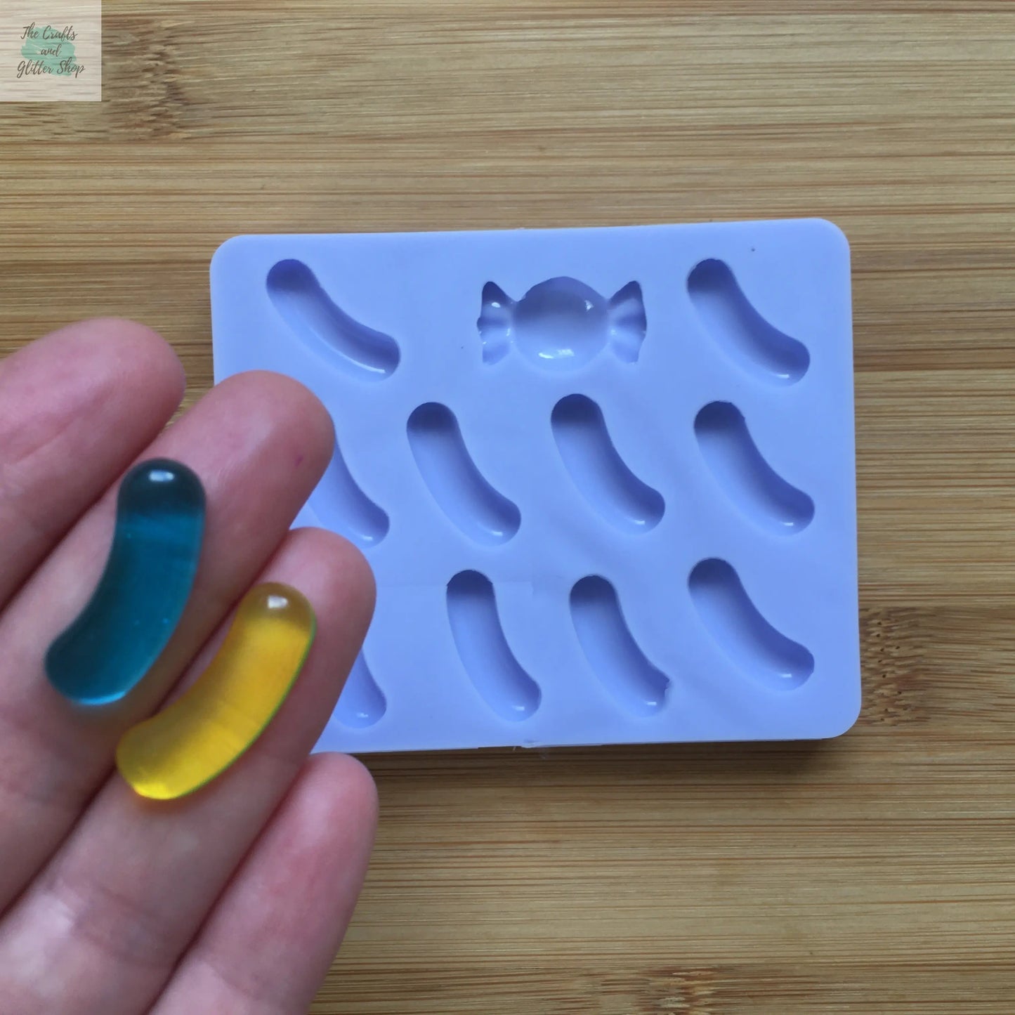 1 inch Jelly Bean Silicone Mold - The Crafts and Glitter Shop