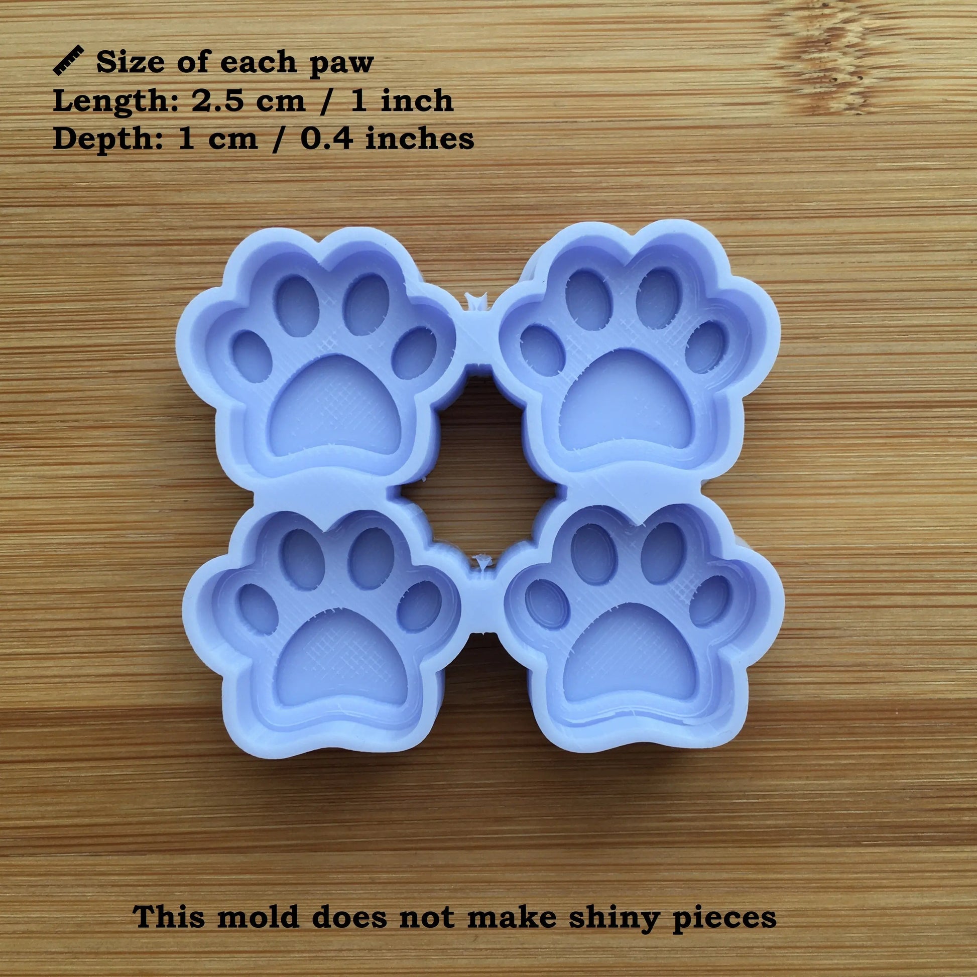 1 inch Paws Silicone Mold - The Crafts and Glitter Shop