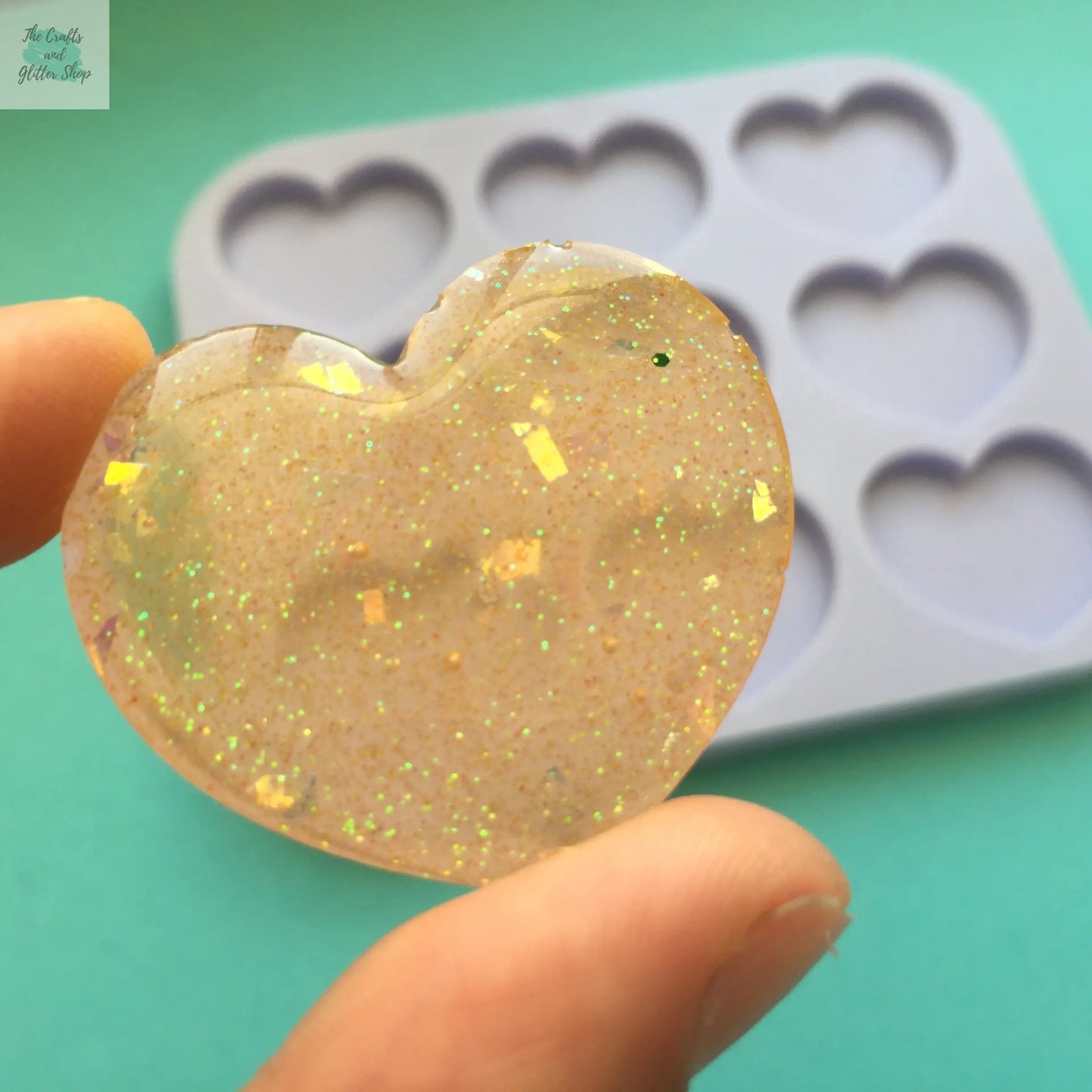 1.5 inch Heart Silicone Mold The Crafts and Glitter Shop
