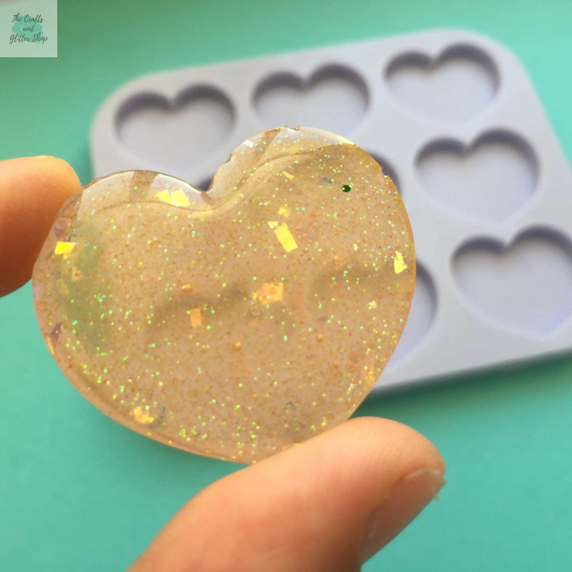 1.5 inch Heart Silicone Mold The Crafts and Glitter Shop