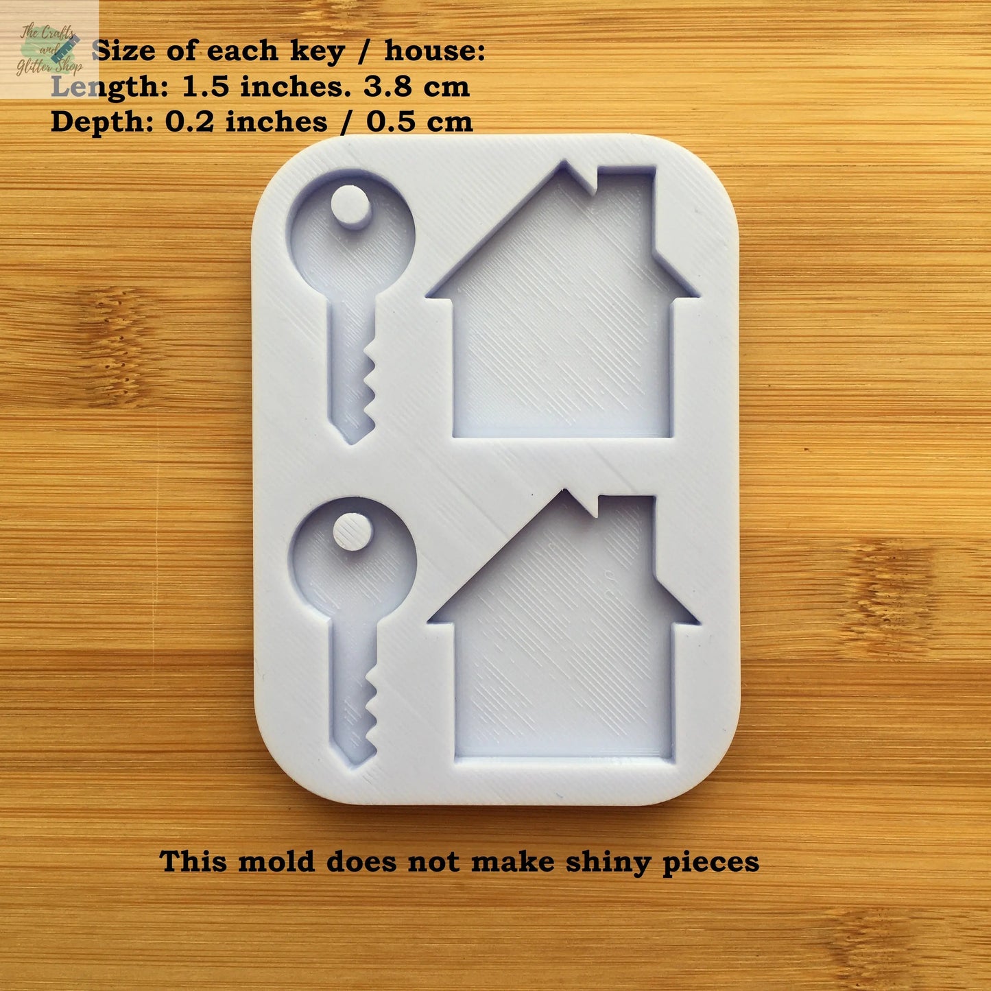 1.5 inch Key & House Silhouette Silicone Mold - The Crafts and Glitter Shop