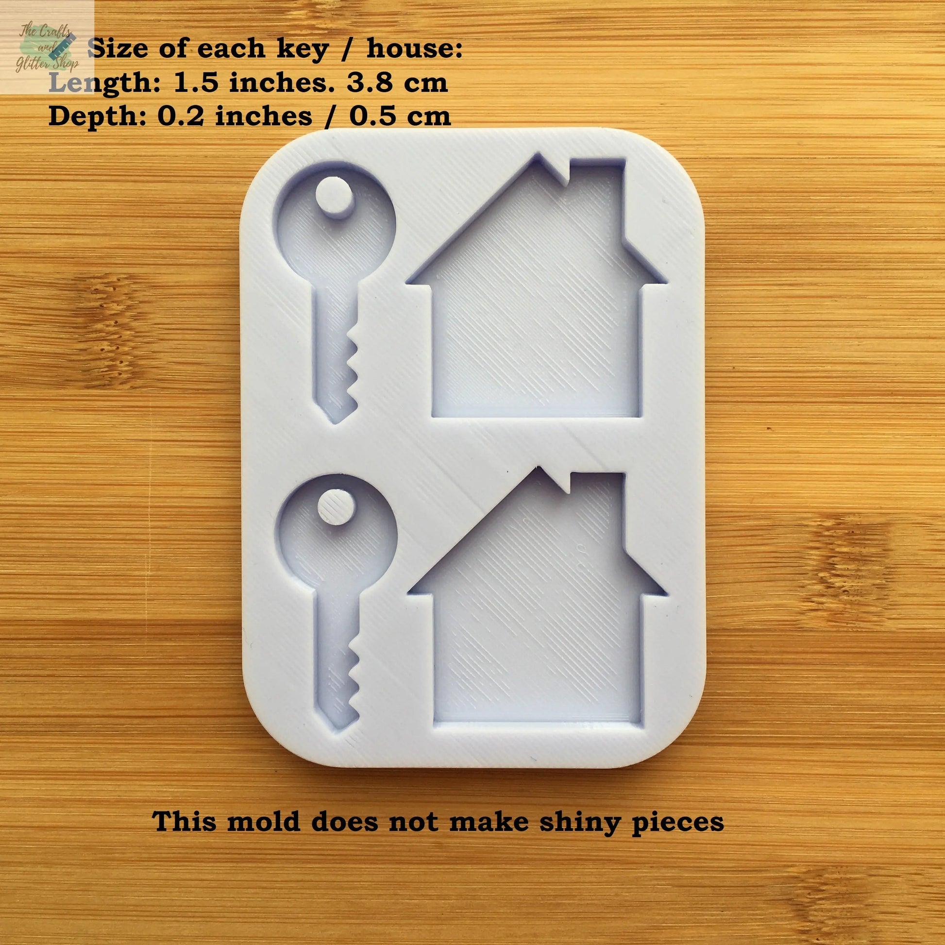 1.5 inch Key & House Silhouette Silicone Mold - The Crafts and Glitter Shop