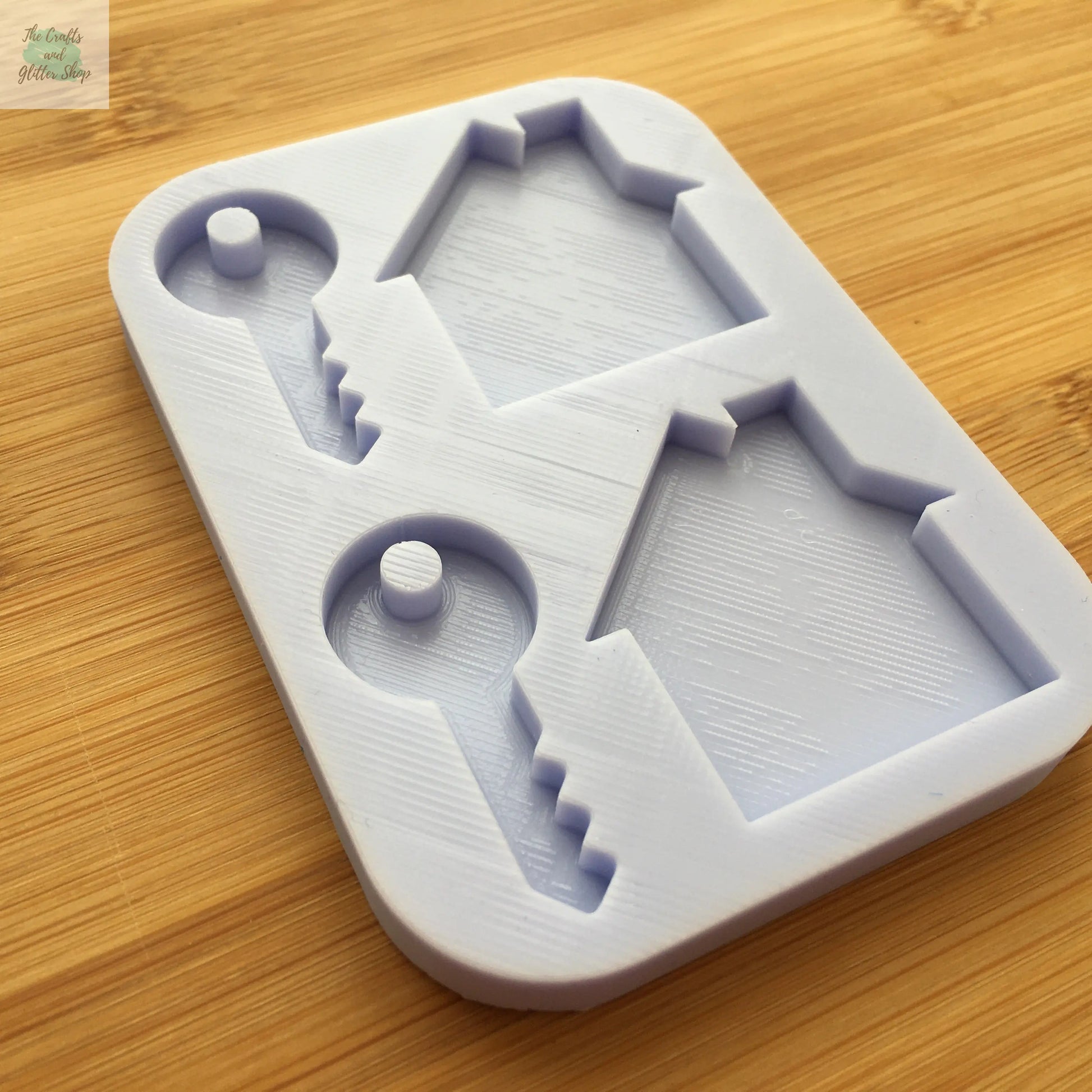 1.5 inch Key & House Silhouette Silicone Mold - The Crafts and Glitter Shop