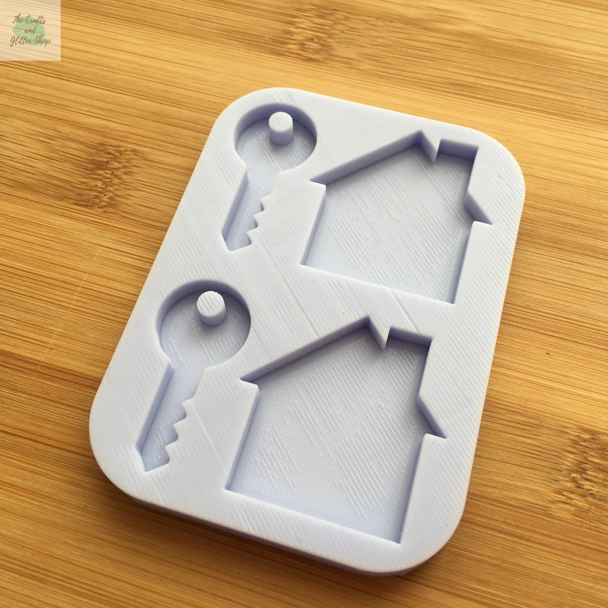 1.5 inch Key & House Silhouette Silicone Mold - The Crafts and Glitter Shop
