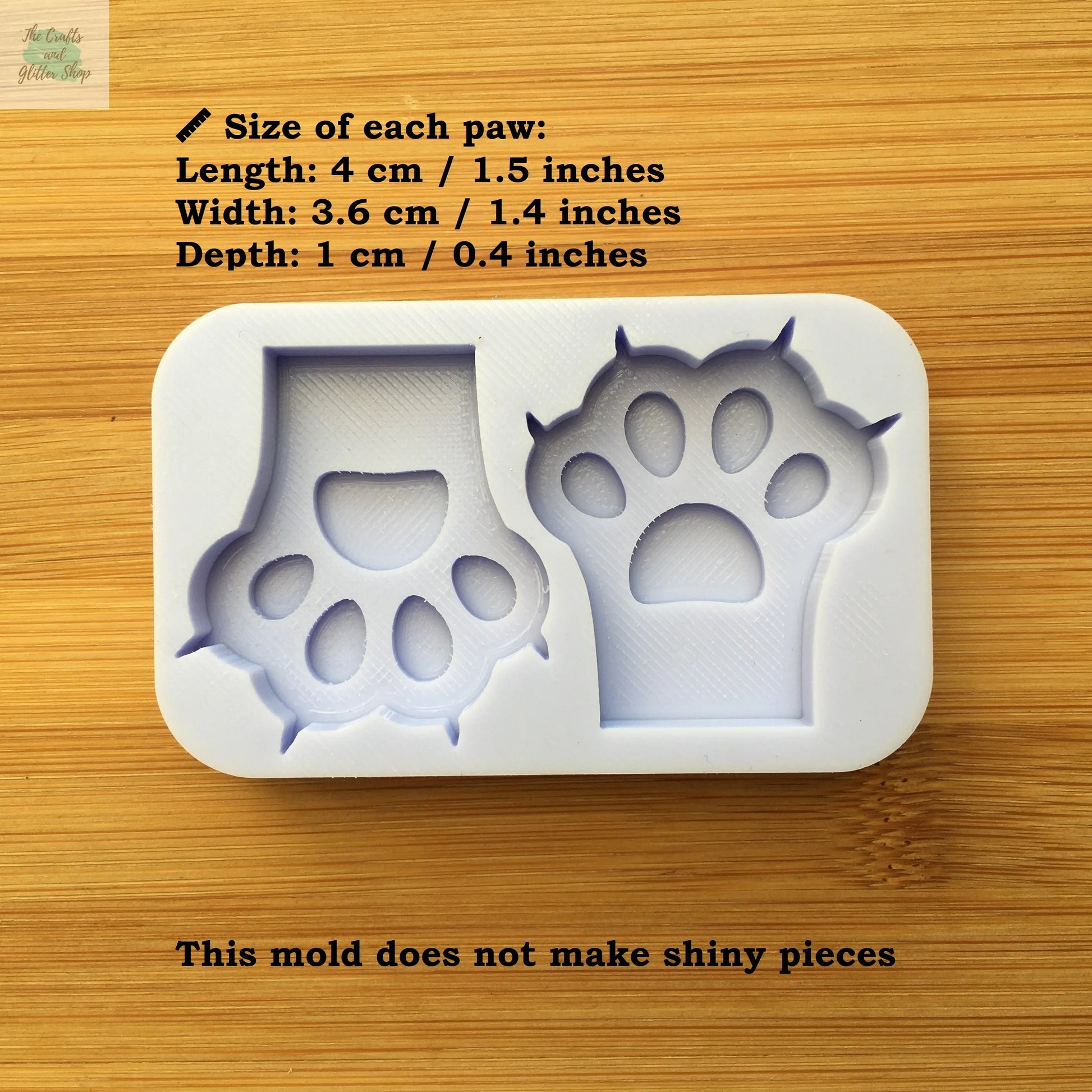 1.5 inch Kitten Paws Silicone Mold - The Crafts and Glitter Shop
