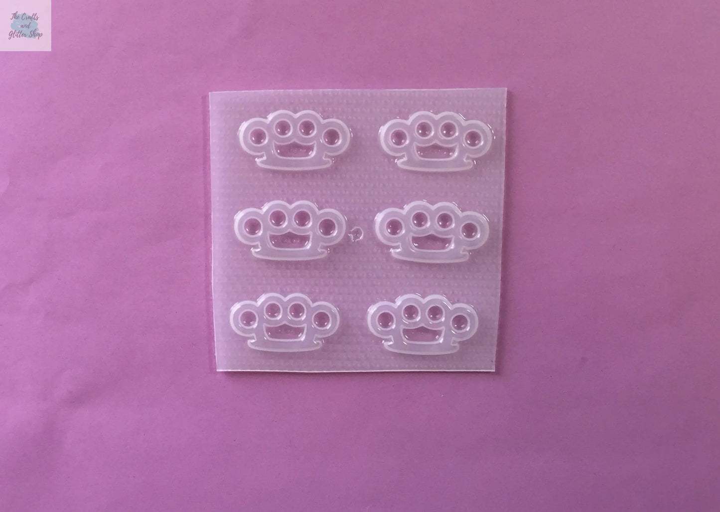 1.5" Brass Knuckles Plastic Resin Mold The Crafts and Glitter Shop