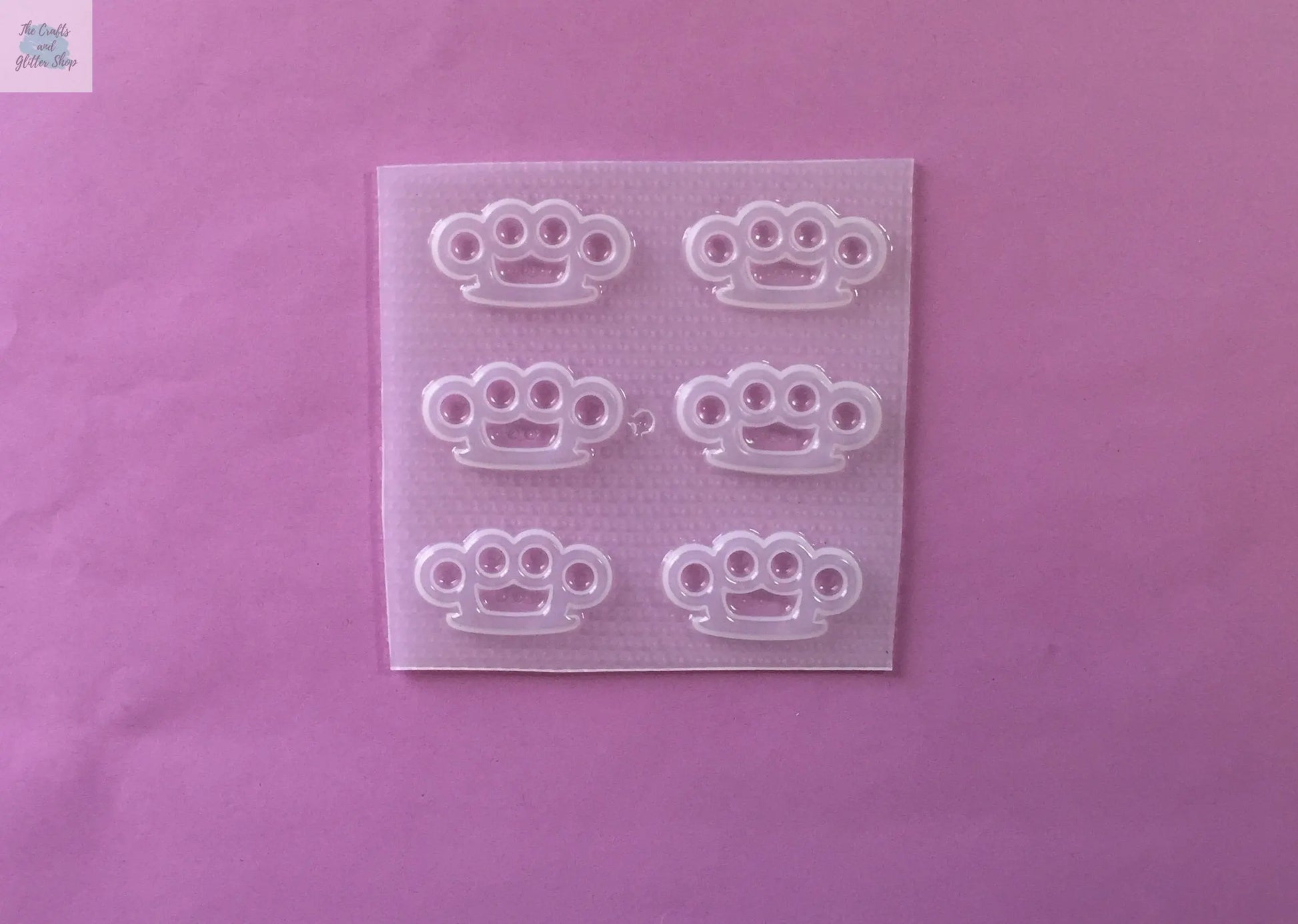 1.5" Brass Knuckles Plastic Resin Mold The Crafts and Glitter Shop