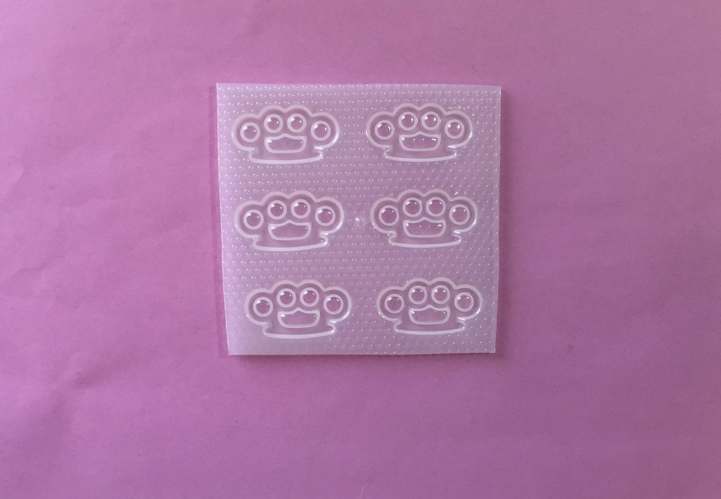 1.5" Brass Knuckles Plastic Resin Mold The Crafts and Glitter Shop