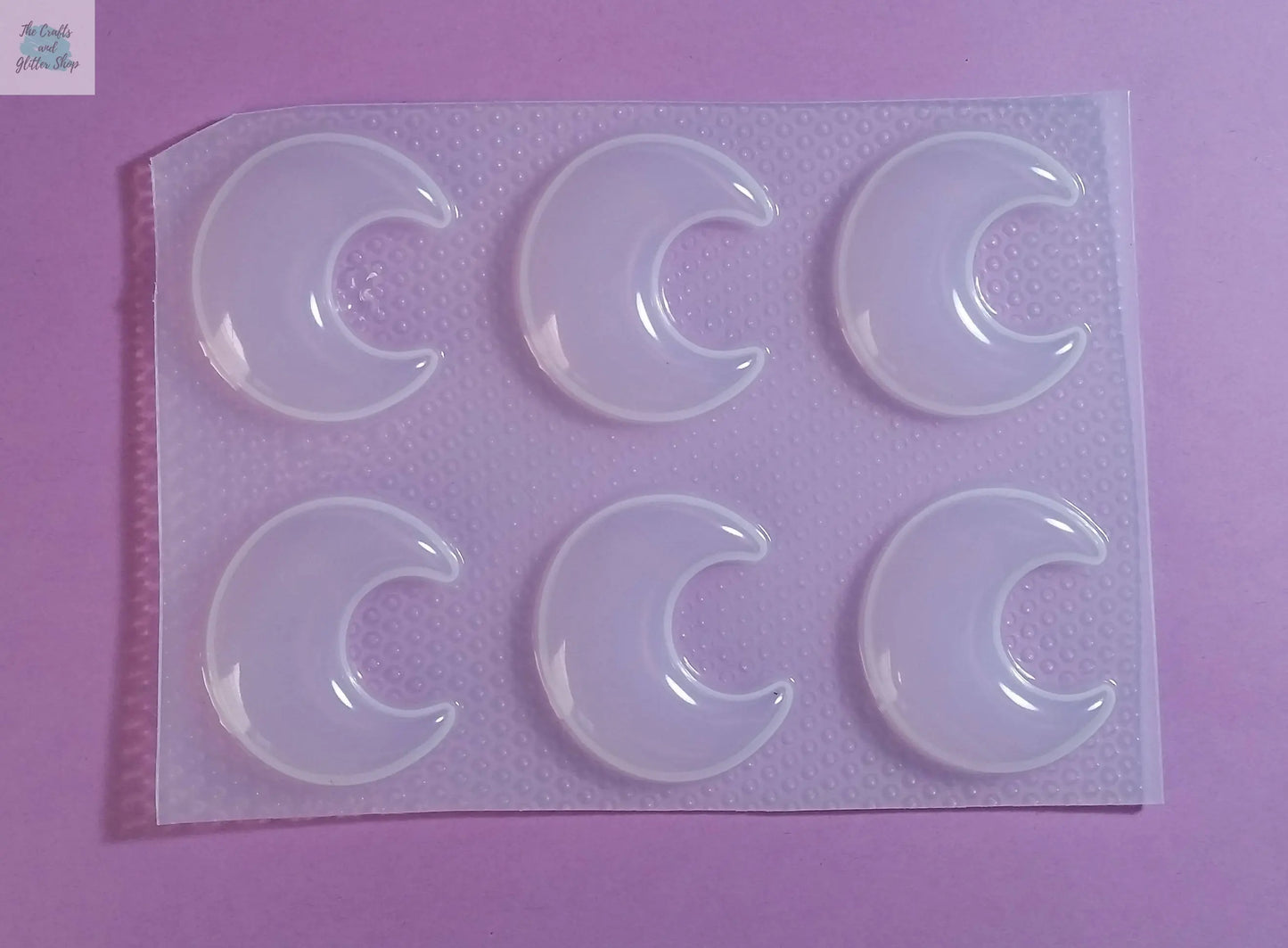 1.5" Bubble Crescent Moon Plastic Mold The Crafts and Glitter Shop