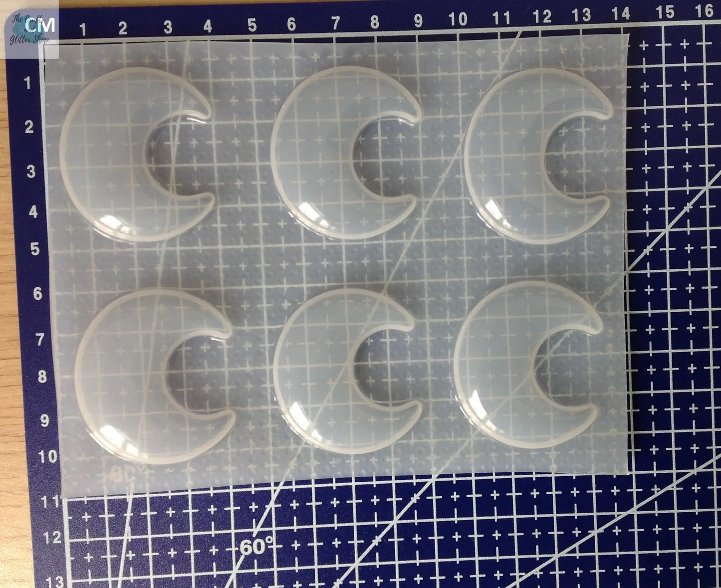 1.5" Bubble Crescent Moon Plastic Mold The Crafts and Glitter Shop