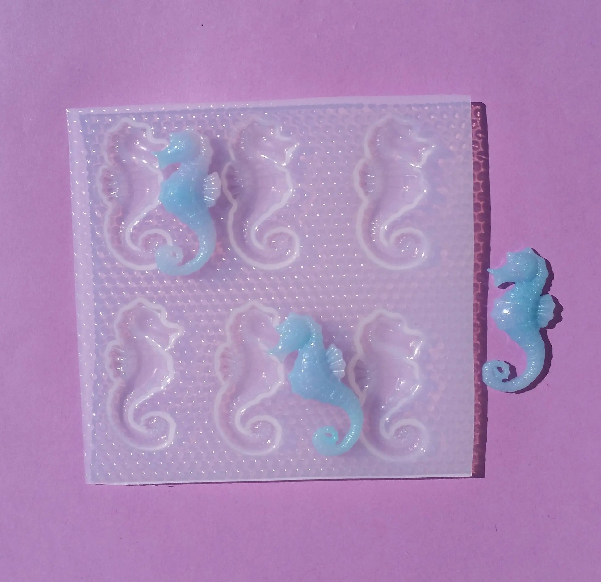 1.6" Realistic Sea horse Plastic Mold The Crafts and Glitter Shop