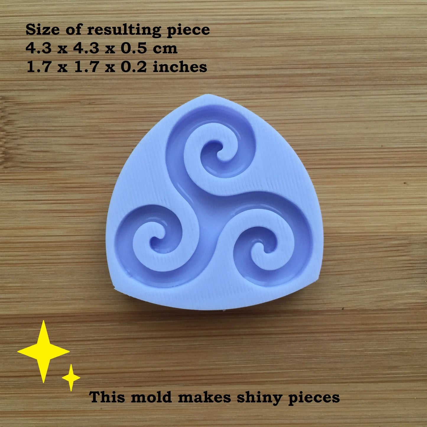 1.7" Triple Spiral Silicone Mold The Crafts and Glitter Shop