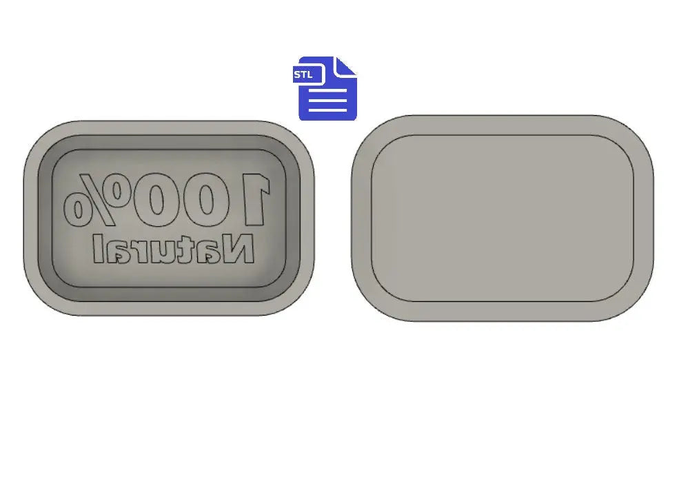 100% Natural Bath Bomb Mold STL File - for 3D printing - FILE ONLY - Bath Bomb Press Mould - Shower Steamer Bar Mold - The Crafts and Glitter Shop