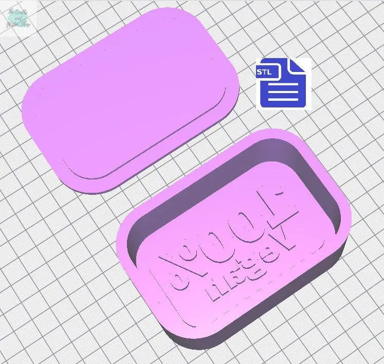 100% Vegan Bath Bomb Mold STL File - for 3D printing - FILE ONLY - Bath Bomb Press Mould - Shower Steamer Bar Mold - The Crafts and Glitter Shop