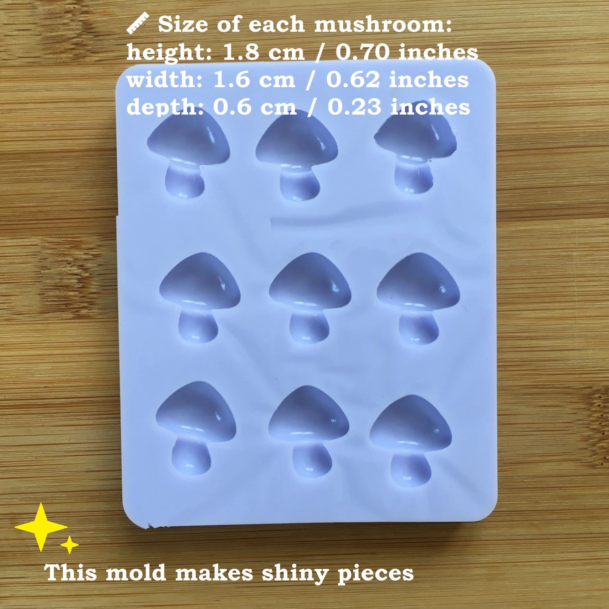 18mm Mushroom Silicone Mold - The Crafts and Glitter Shop