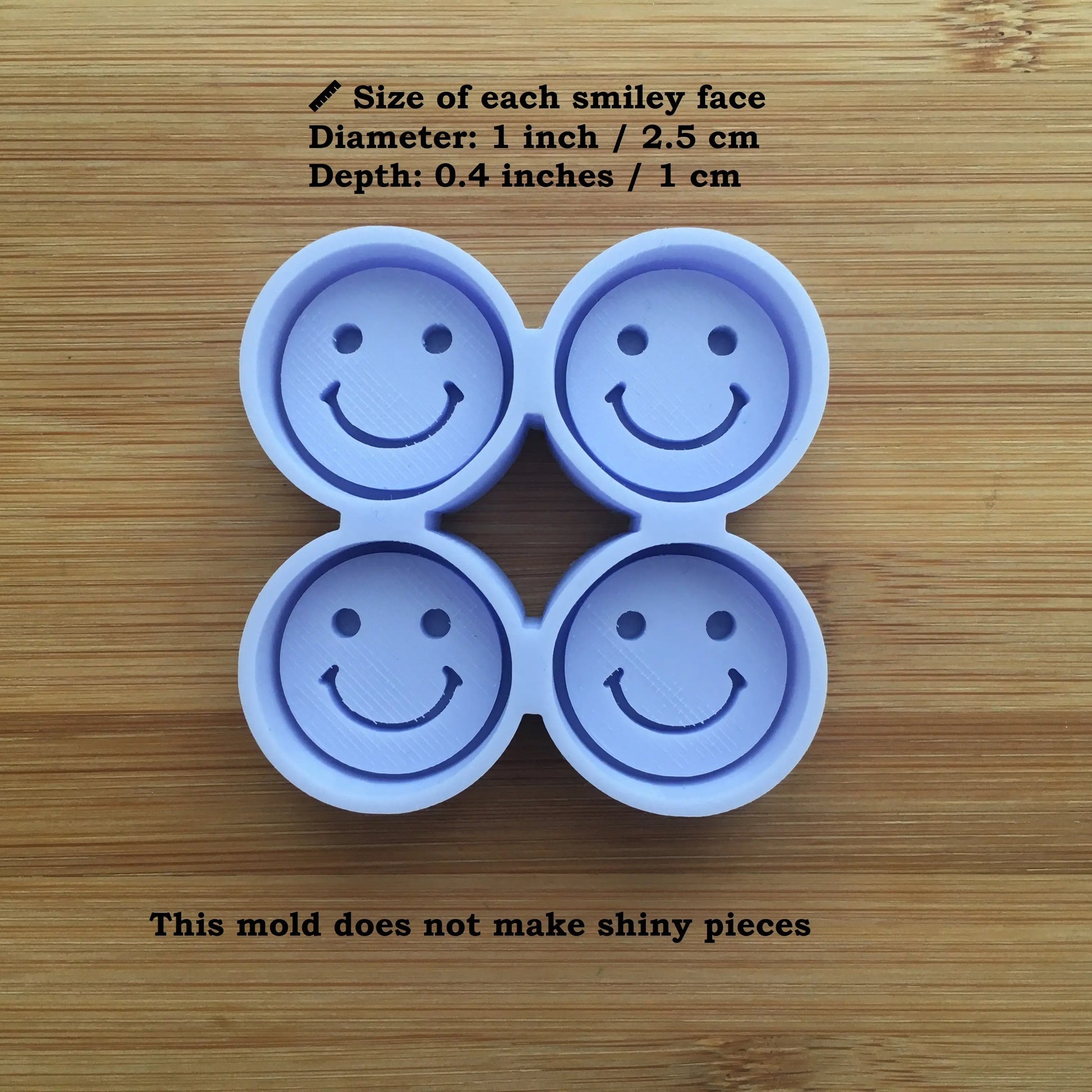 1" Smiley Face Silicone Mold - The Crafts and Glitter Shop