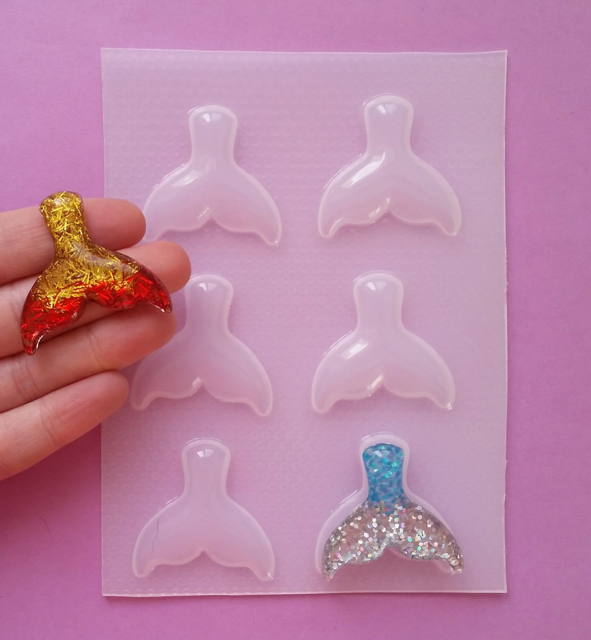1.5" Mermaid Tail Plastic Mold