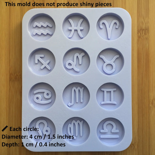 1.5 inch Zodiac Signs Silicone Mold