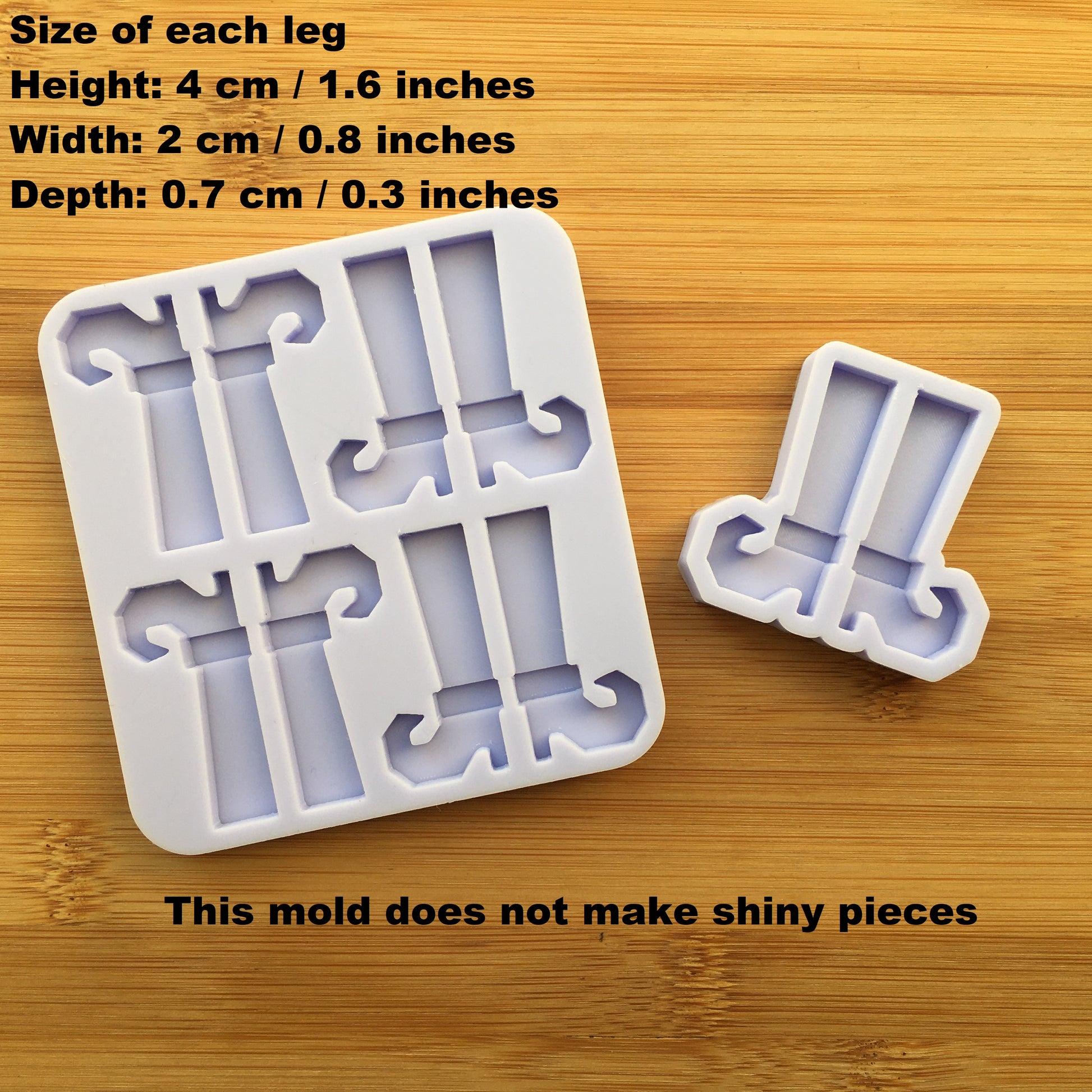 1.6" Witchy Legs Silicone Mold