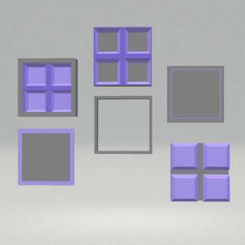 1pc + 2pc + 3pc Cube Snap Bar Bath Bomb Mold STL File