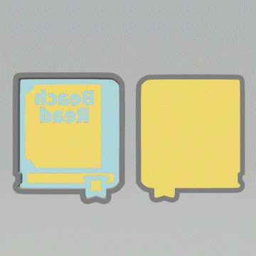 1pc + 2pc Beach Read Book Bath Bomb Mold STL File