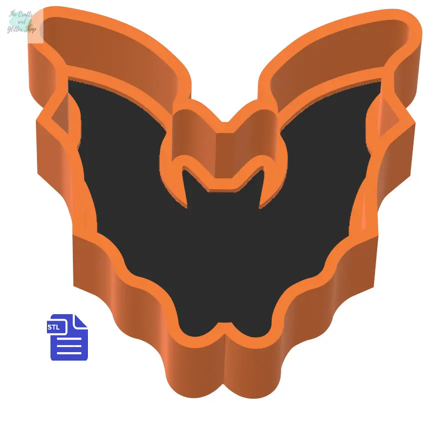 1pc Bat Bath Bomb Mold STL File - for 3D printing - FILE ONLY - The Crafts and Glitter Shop