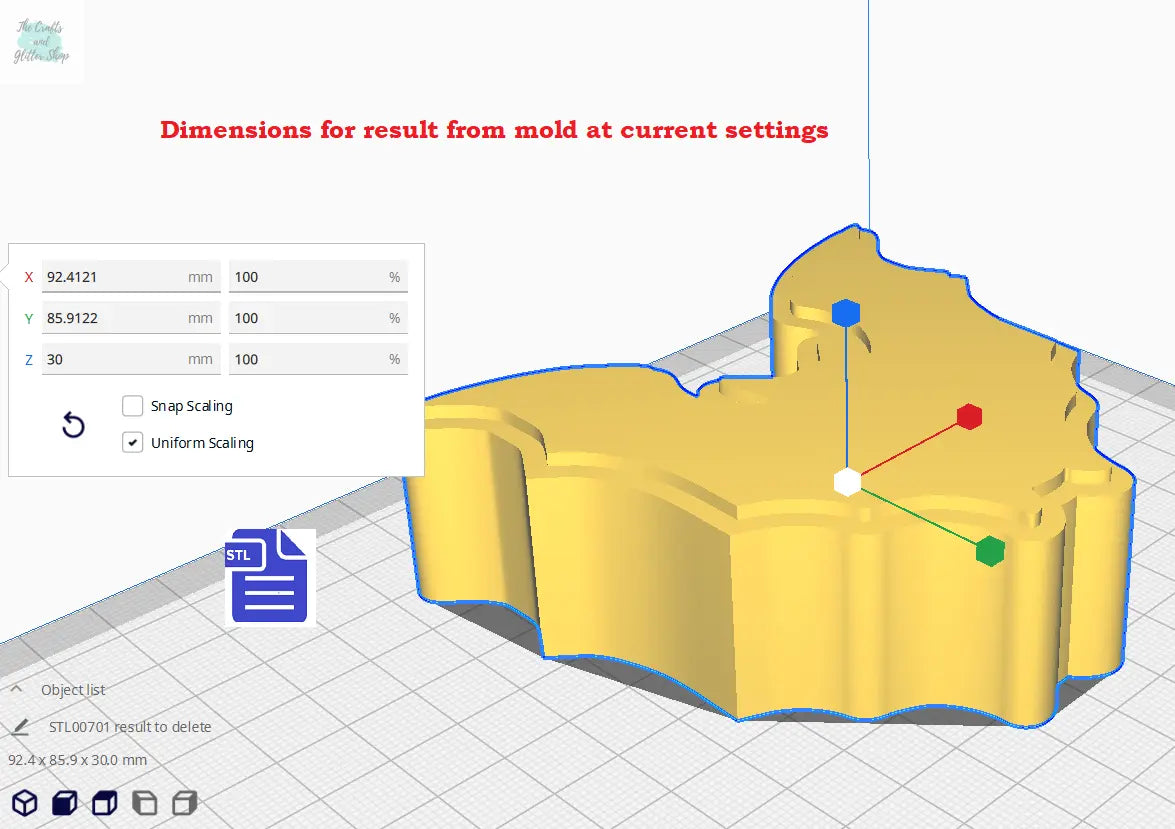 1pc Bat Bath Bomb Mold STL File - for 3D printing - FILE ONLY - The Crafts and Glitter Shop
