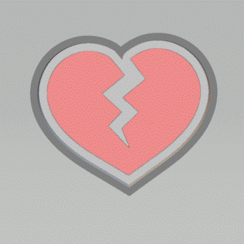 1pc Broken Heart Bath Bomb Mold STL File
