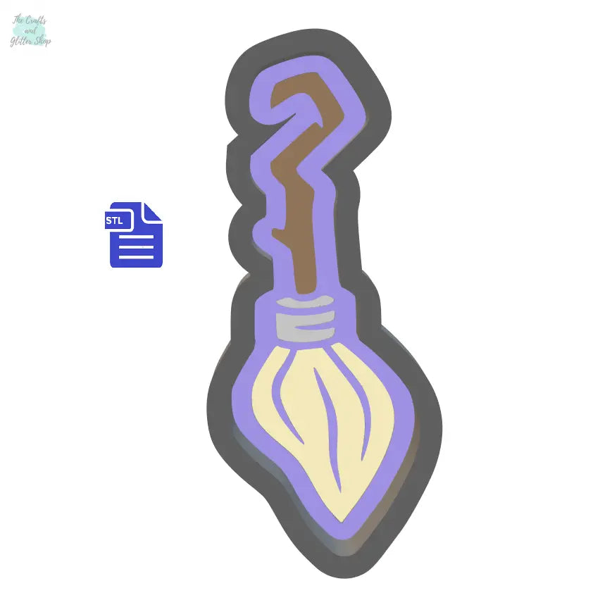 1pc Broom Bath Bomb Mold STL File - model for 3D printing - FILE ONLY to print your own mold for bath bombs solid shampoo shower steamers - The Crafts and Glitter Shop