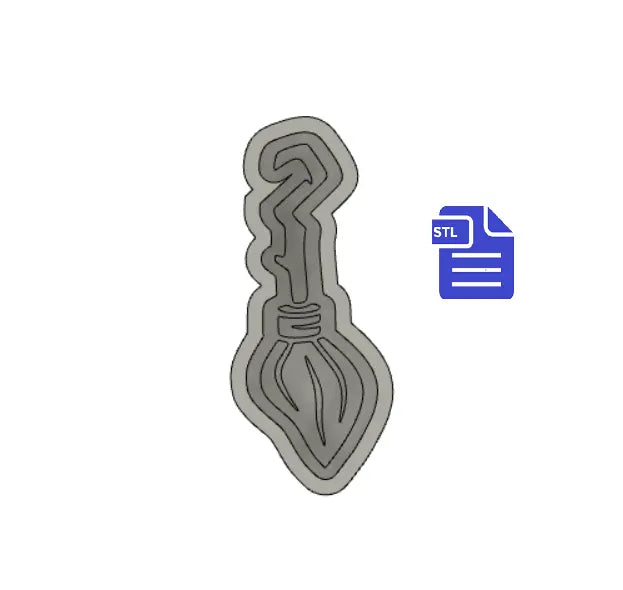 1pc Broom Bath Bomb Mold STL File - model for 3D printing - FILE ONLY to print your own mold for bath bombs solid shampoo shower steamers - The Crafts and Glitter Shop