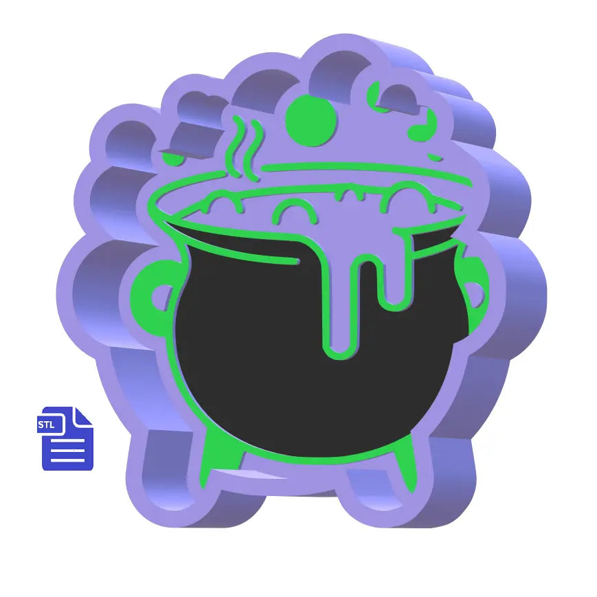 1pc Bubbling Cauldron Bath Bomb Mold STL File - for 3D printing - FILE ONLY - The Crafts and Glitter Shop