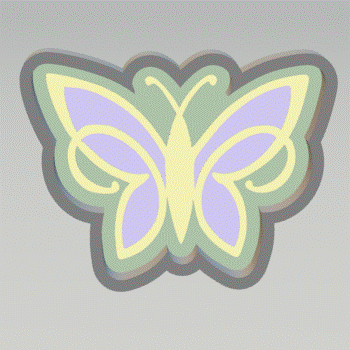 1pc Butterfly Bath Bomb Mold STL File