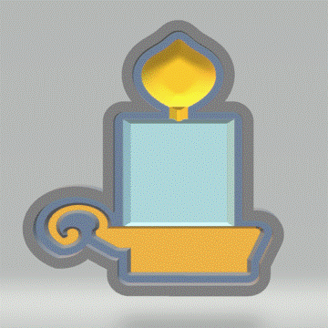 1pc Candlestick in Holder Bath Bomb Mold STL File