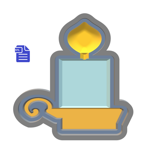 1pc Candlestick in Holder Bath Bomb Mold STL File