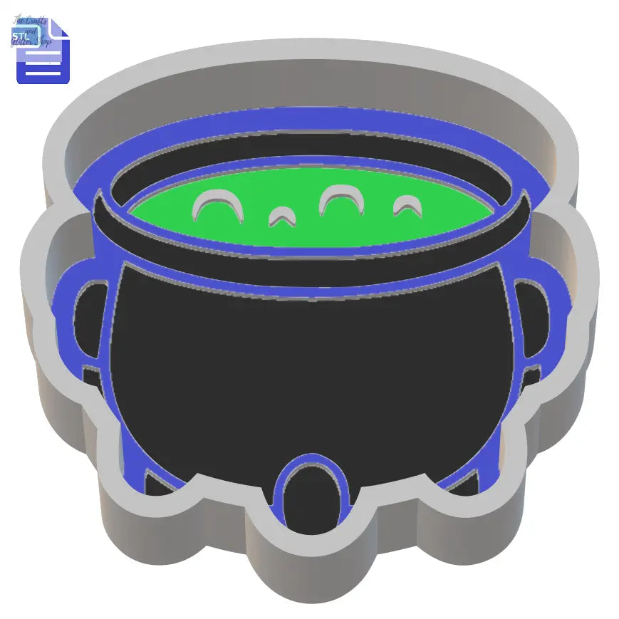 1pc Cauldron Bath Bomb Mold STL File - FILE ONLY for 3D printing your own molds for bath bombs solid shampoo shower steamers fizzers fizzies - The Crafts and Glitter Shop