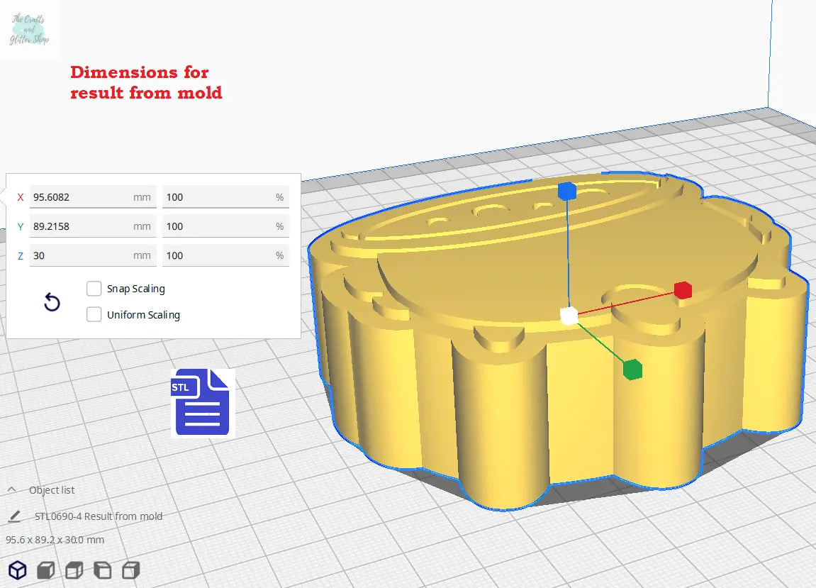 1pc Cauldron Bath Bomb Mold STL File - FILE ONLY for 3D printing your own molds for bath bombs solid shampoo shower steamers fizzers fizzies - The Crafts and Glitter Shop