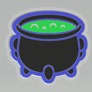 1pc Cauldron Bath Bomb Mold STL File