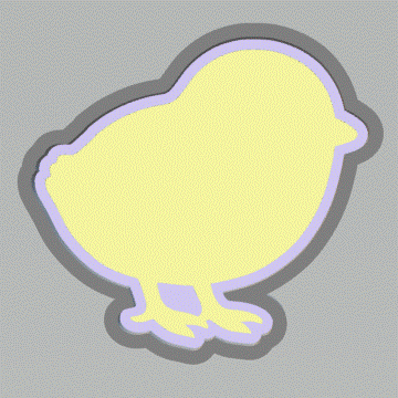 1pc Chick Bath Bomb Mold STL File