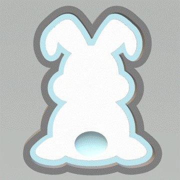 1pc Easter Bunny Bath Bomb Mold STL File