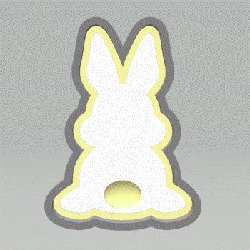 1pc Easter Bunny Bath Bomb Mold STL File