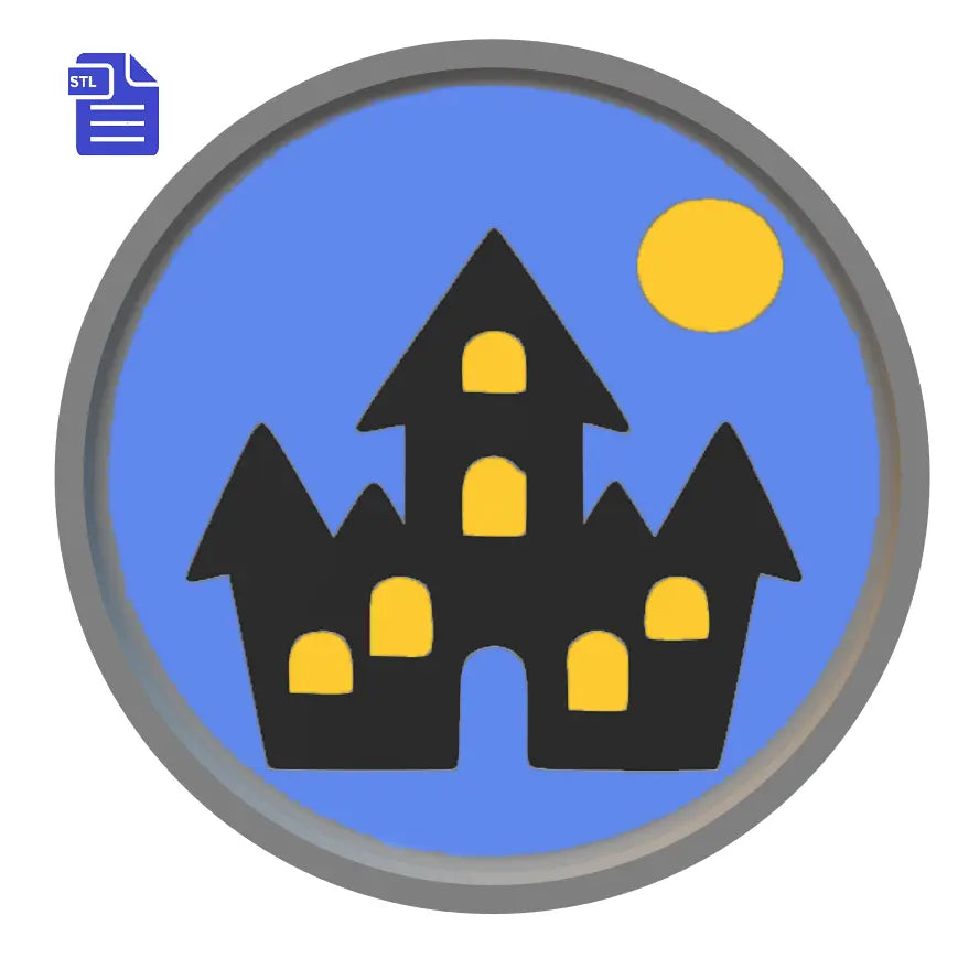 1pc Haunted House Bath Bomb Mold STL File - for 3D printing - FILE ONLY - The Crafts and Glitter Shop