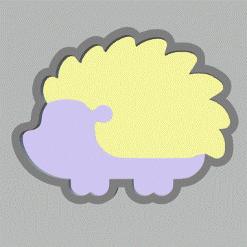 1pc Hedgehog Bath Bomb Mold STL File