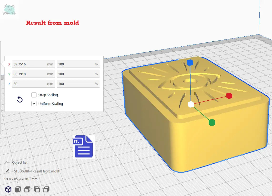 1pc Intuition Tarot Card Bath Bomb Mold STL File - FILE ONLY for 3D printing your own molds for bath bombs solid shampoo shower steamers - The Crafts and Glitter Shop