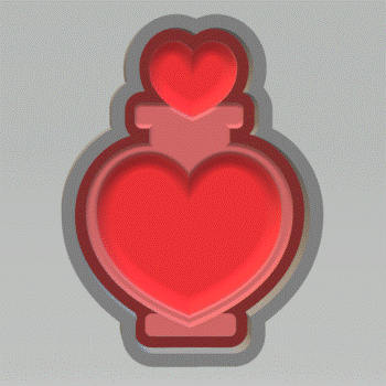 1pc Love Potion Bath Bomb Mold STL File